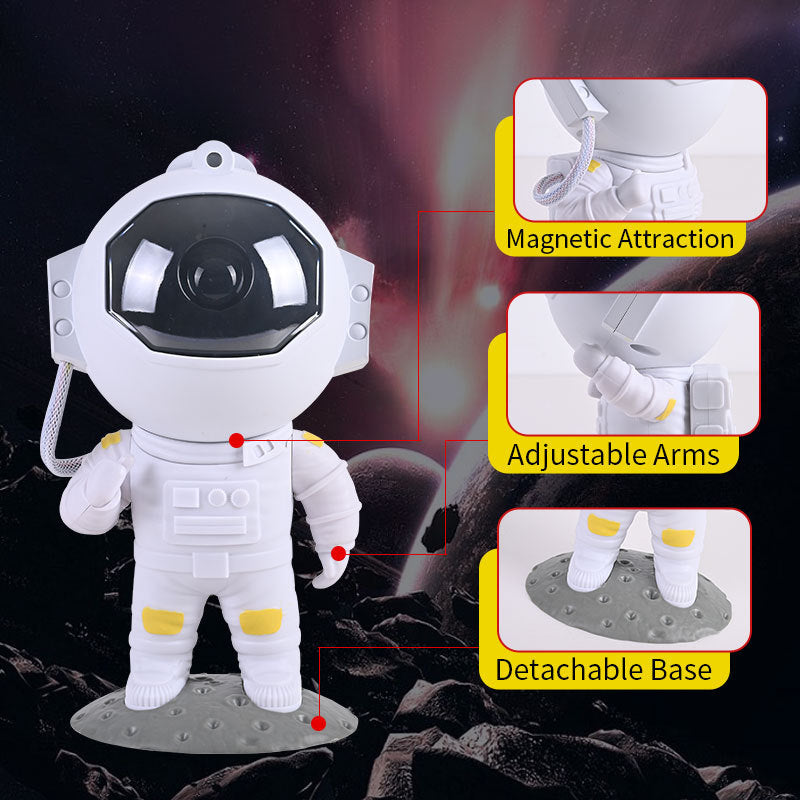 Galaxy Star Projector Starry Sky Night Light Astronaut Lamp Home Room Decor Decoration Bedroom Decorative Luminaires Gift - mercury