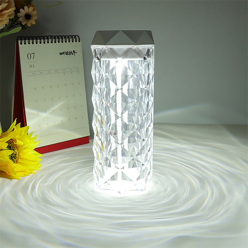 Crystal Lamp Air Humidifier Color Night Light Touch Lamp With Cool Mist Maker Fogger LED Atmosphere Room Decoration Home Decor Lights - mercury