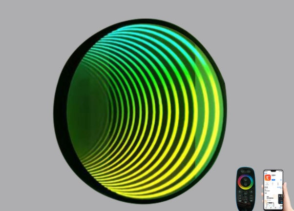 Modern Creative Abyss Melaleuca Mirror Colorful Wall Lamp Octagon